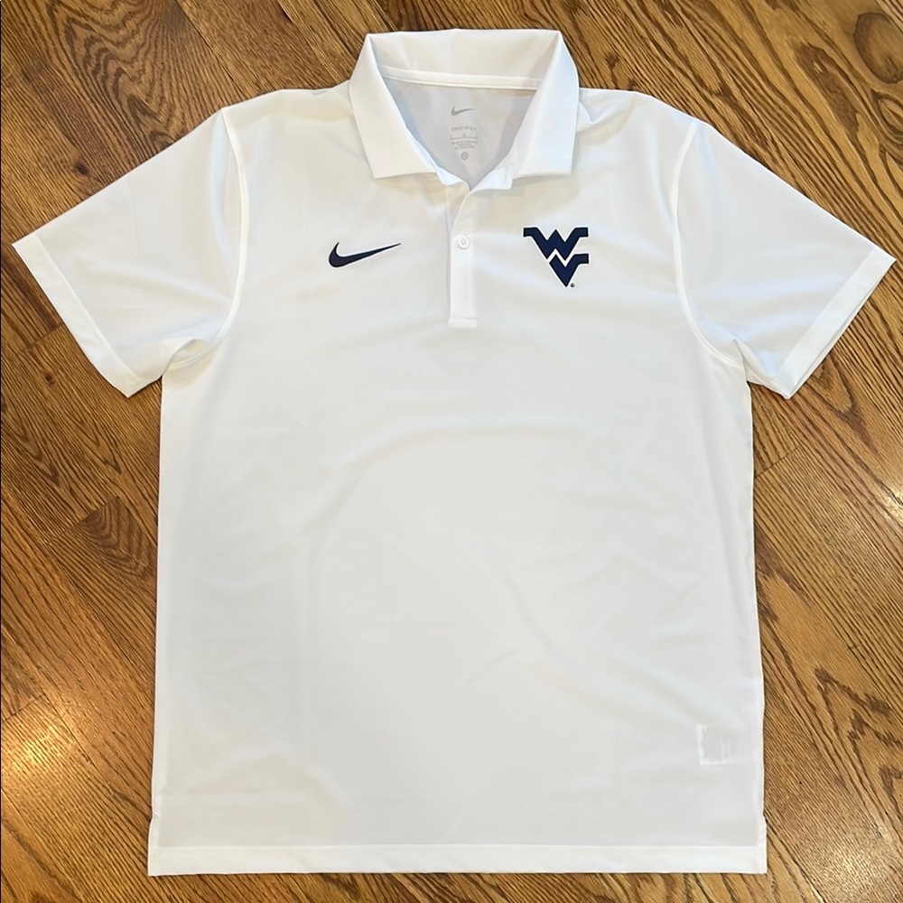 Men’s West Virginia Mountaineers Nike Dri-Fit Polo Shirt. Size Large. Like New.